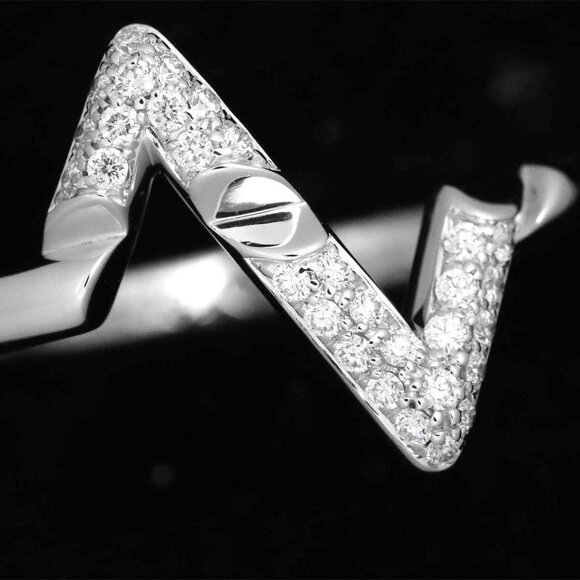 LOUIS VUITTON Diamond Ring 18K WG 750 size52 6(US) 90240900 - Picture 6 of 8